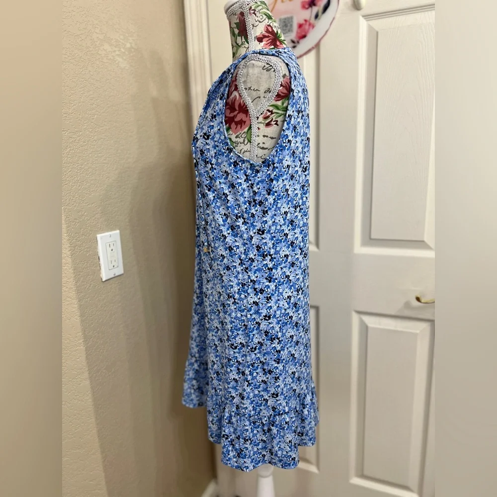 Michael Kors Blue and White Floral Dress